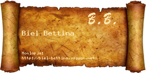 Biel Bettina névjegykártya